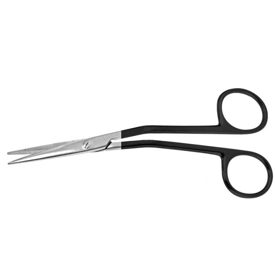 Fomon Serrated Supercut Scissors, 5-1.2 in (14cm), Angled